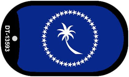 Chuuk Island Flag Novelty Metal Dog Tag Necklace DT-13593