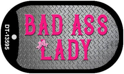 Bad Ass Lady Novelty Metal Dog Tag Necklace