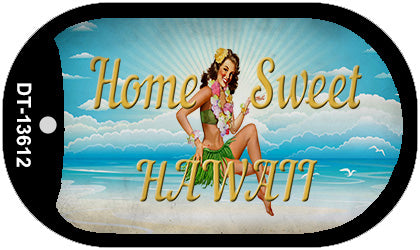 Home Sweet Hawaii Novelty Metal Dog Tag Necklace DT-13612