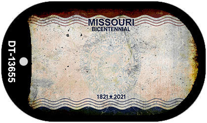 Missouri Bicentennial Novelty Metal Dog Tag Necklace DT-13655