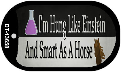Hung Like Einstein Novelty Metal Dog Tag Necklace DT-13658