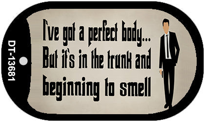 Body in The Trunk Novelty Metal Dog Tag Necklace DT-13681