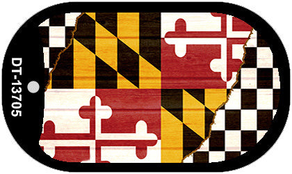 Maryland Racing Flag Novelty Metal Dog Tag Necklace DT-13705