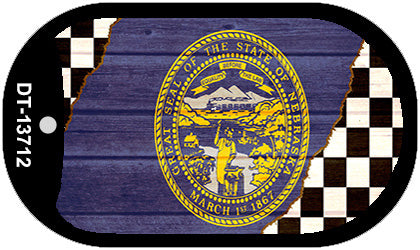 Nebraska Racing Flag Novelty Metal Dog Tag Necklace DT-13712