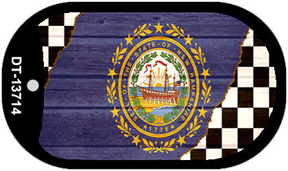 New Hampshire Racing Flag Novelty Metal Dog Tag Necklace DT-13714