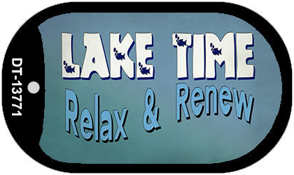 Lake Time Novelty Metal Dog Tag Necklace Tag DT-13771