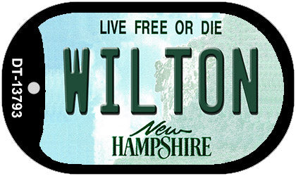 Wilton New Hampshire Novelty Metal Dog Tag Necklace DT-13793