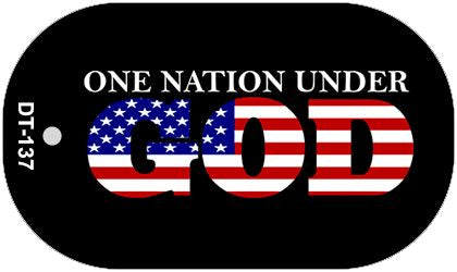 One Nation Under God Metal Novelty Dog Tag Necklace DT-137