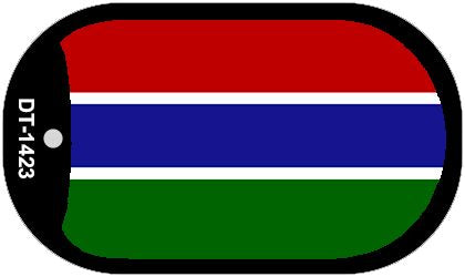 Gambia Flag Scroll Metal Novelty Dog Tag Necklace DT-1423
