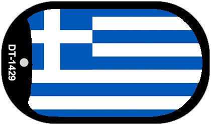 Greece Flag Scroll Metal Novelty Dog Tag Necklace DT-1429