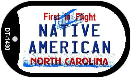 Native American North Carolina Novelty Metal Dog Tag Necklace DT-1430