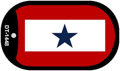 Blue Star One Novelty Metal Dog Tag Necklace DT-1448