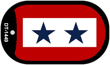 Blue Star Two Novelty Metal Dog Tag Necklace DT-1449