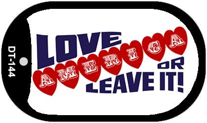 Love America Or Metal Novelty Dog Tag Necklace DT-144