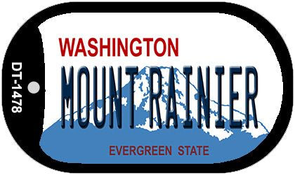 Mount Rainier Washington Novelty Metal Dog Tag Necklace DT-1478