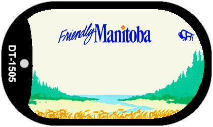 Manitoba Blank Novelty Metal Dog Tag Necklace DT-1505