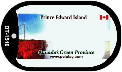 Prince Edward Island Blank Novelty Metal Dog Tag Necklace DT-1510