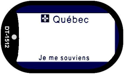 Quebec Blank Novelty Metal Dog Tag Necklace DT-1512