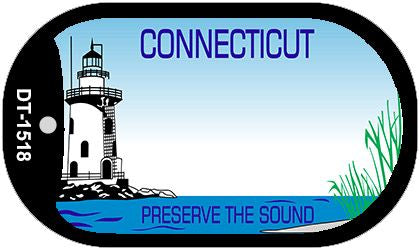 Connecticut State Blank Novelty Metal Dog Tag Necklace DT-1518