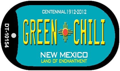 Green Chili Teal New Mexico Novelty Metal Dog Tag Necklace DT-1524