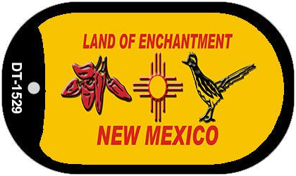 Red Chili and Road Runner Yellow New Mexico Novelty Metal Dog Tag Necklace DT-1529