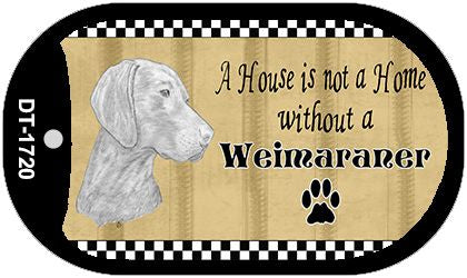 Weimaraner Pencil Sketch Novelty Metal Dog Tag Necklace DT-1720