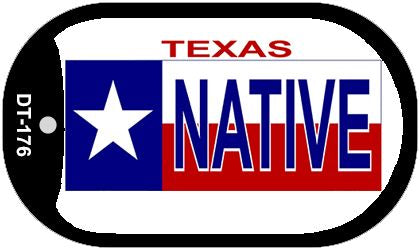 Native Texas Novelty Metal Dog Tag Necklace DT-176