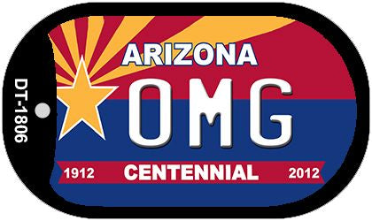 OMG Arizona Centennial Novelty Metal Dog Tag Necklace DT-1806