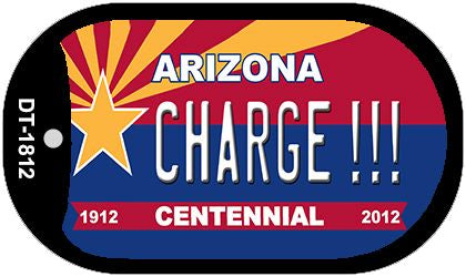 Charge!!! Arizona Centennial Novelty Metal Dog Tag Necklace DT-1812