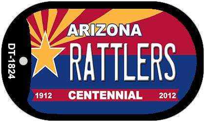Rattlers Arizona Centennial Novelty Metal Dog Tag Necklace DT-1824