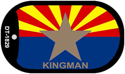 Kingman Arizona State Flag Metal Novelty Dog Tag Necklace DT-1829