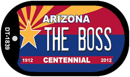 The Boss Arizona Centennial Novelty Metal Dog Tag Necklace DT-1839