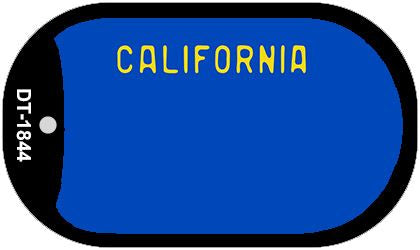 California Blue State Blank Novelty Metal Dog Tag Necklace DT-1844