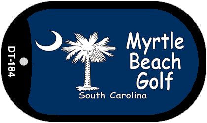 Myrtle Beach Golf Flag Novelty Metal Dog Tag Necklace DT-184