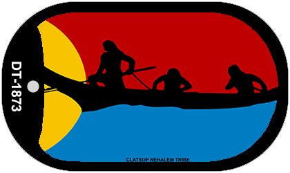 Clatsop Nehalem Tribe Novelty Metal Dog Tag Necklace DT-1873