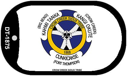 Crow Creek Sioux Tribe Novelty Metal Dog Tag Necklace DT-1875