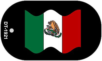 Mexico Waving Flag Metal Novelty Dog Tag Necklace DT-1921