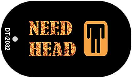 Need Head Novelty Metal Dog Tag Necklace DT-2032