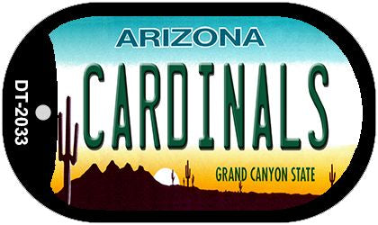 Cardinals Arizona Novelty Metal Dog Tag Necklace DT-2033