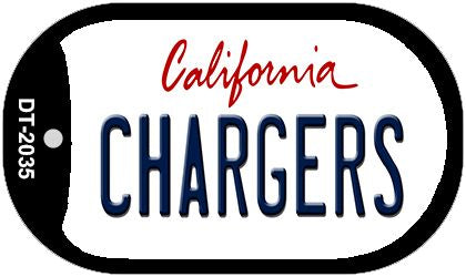 Chargers California Novelty Metal Dog Tag Necklace DT-2035