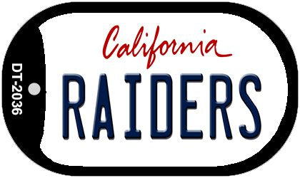Raiders California Novelty Metal Dog Tag Necklace DT-2036