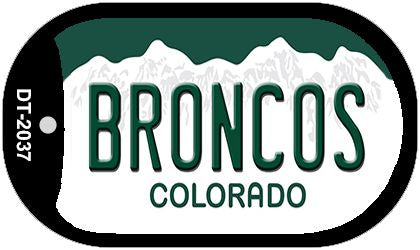 Broncos Colorado Novelty Metal Dog Tag Necklace DT-2037