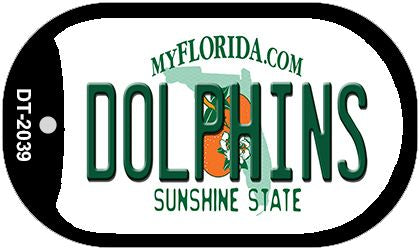 Dolphins Florida Novelty Metal Dog Tag Necklace DT-2039