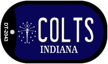 Colts Indiana Novelty Metal Dog Tag Necklace DT-2043