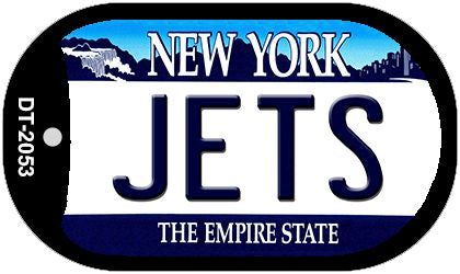 Jets New York Novelty Metal Dog Tag Necklace DT-2053