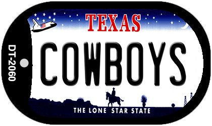 Cowboys Texas Novelty Metal Dog Tag Necklace DT-2060