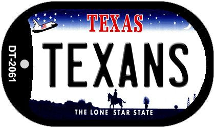 Texans Texas Novelty Metal Dog Tag Necklace DT-2061