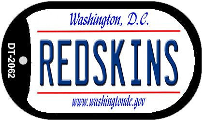 Redskins Washington DC Novelty Metal Dog Tag Necklace DT-2062