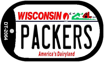 Packers Wisconsin Novelty Metal Dog Tag Necklace DT-2064