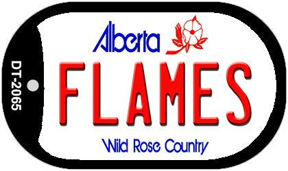 Flames Alberta Novelty Metal Dog Tag Necklace DT-2065